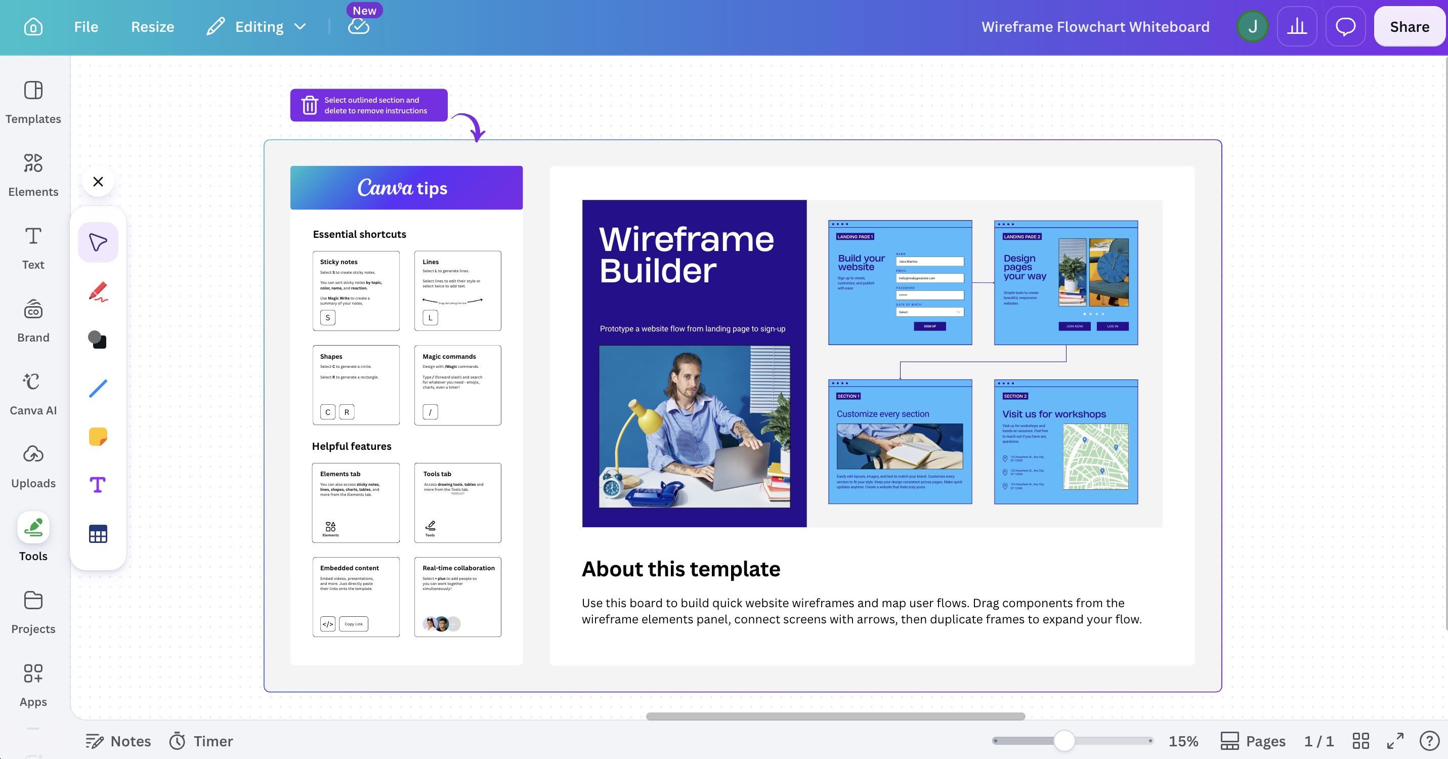 Canva Wireframe Example