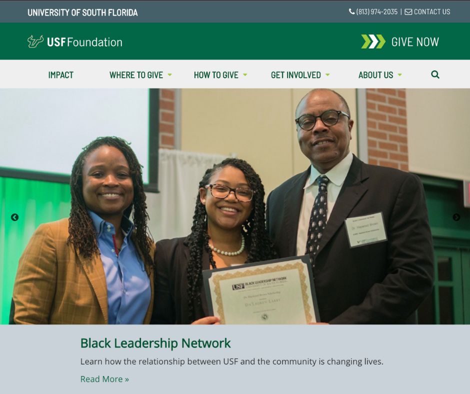 University of South Florida Foundation Home Page.jpg