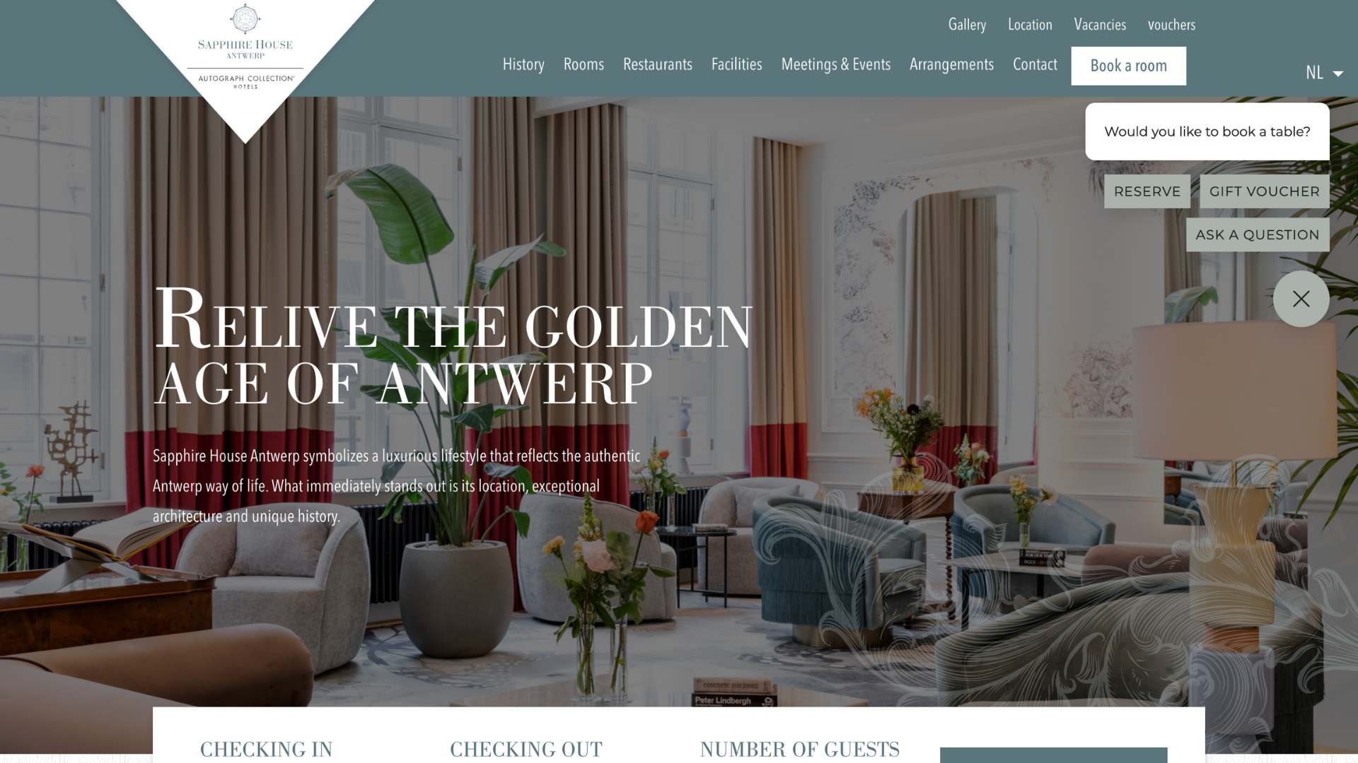 showcase its charm with elegance. Sapphire House, Antwerp Website