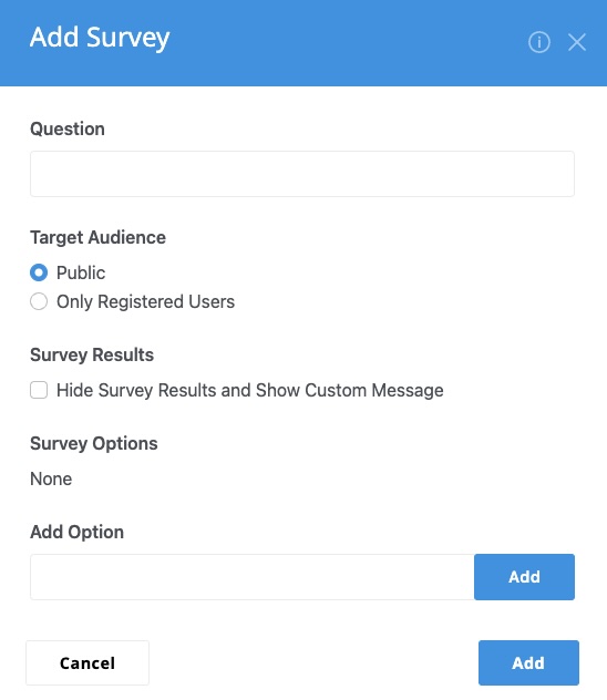 Concrete CMS Survey Block