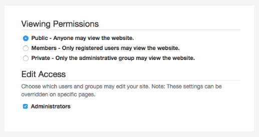 Viewing Permissions